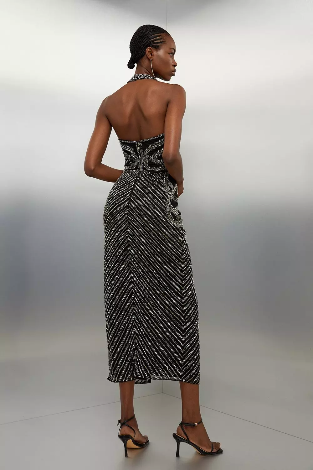 Embellished Beaded Woven Skirt | Karen Millen